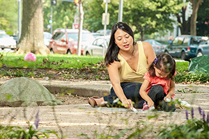 Mother with young child