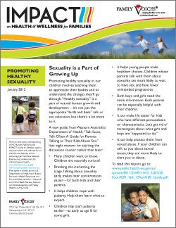 Healthy Sexual Development & Sexuality Update - January 2012
